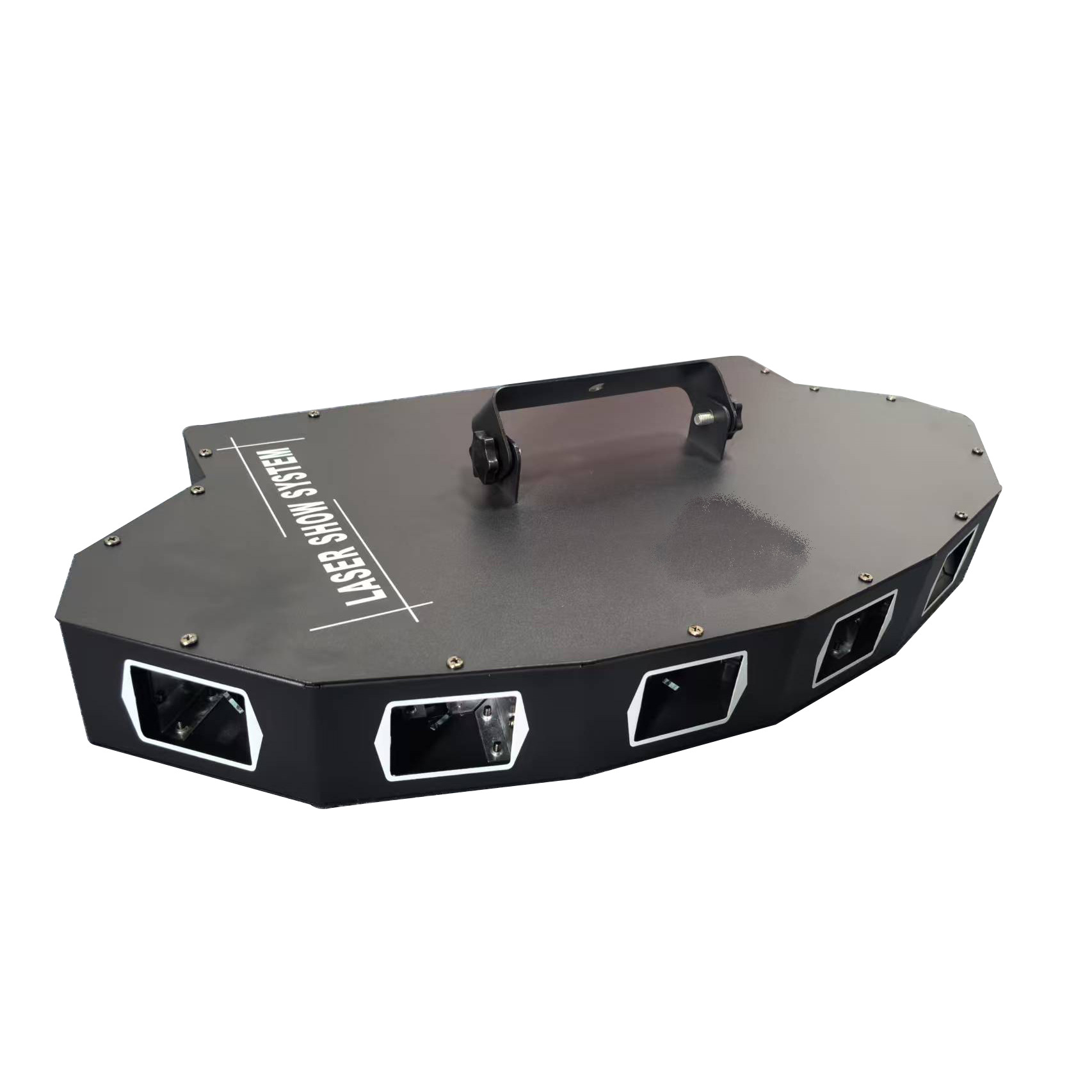 Fan-shaped six-head motor full-color line animation laser light, KTV private room light, voice-controlled stage light, dancing laser light details Picture