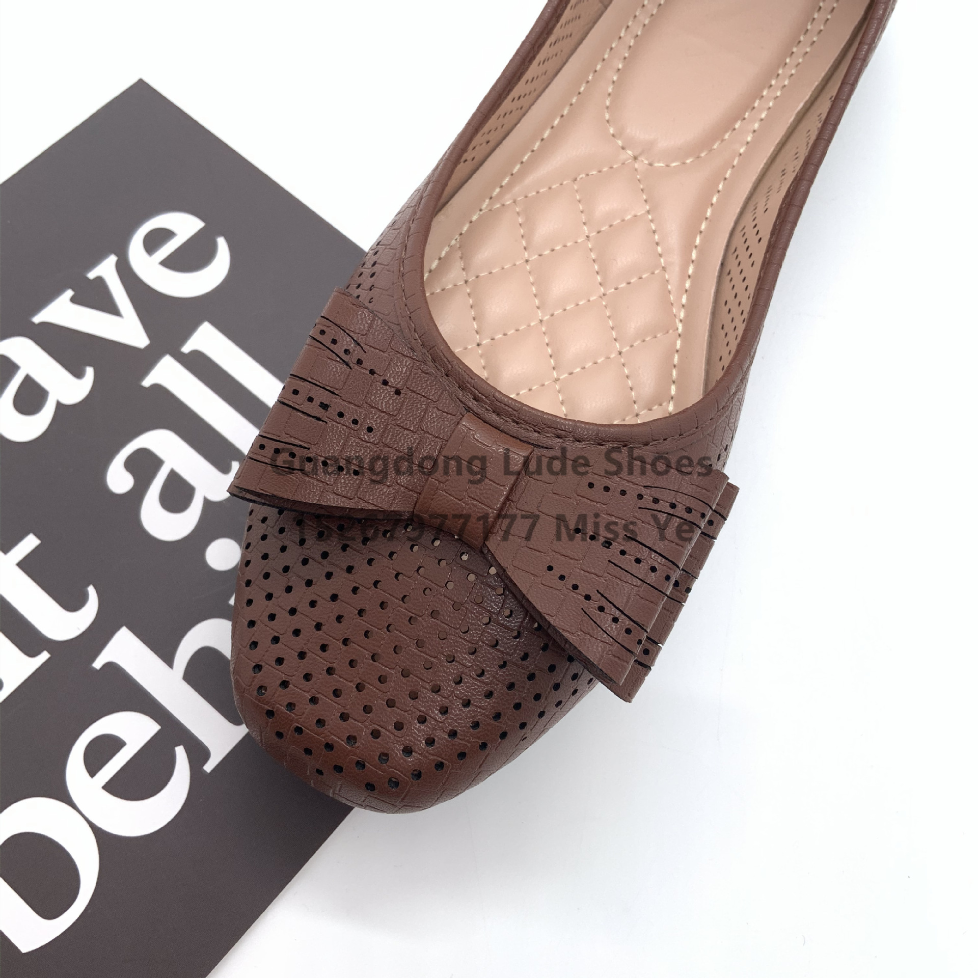 2022 New Casual Single Shoes Fashion Comfortable Casual Hundred Bow Flat Single Shoes Guangzhou Women's Shoes Craft Shoes Specification drawing