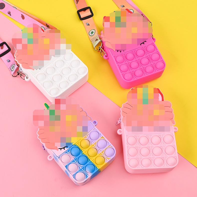 Explosion-Style Rodent Control Silicone Bag Pocket Purse Children's Toys Storage Bag Small Gift Satchel details Picture