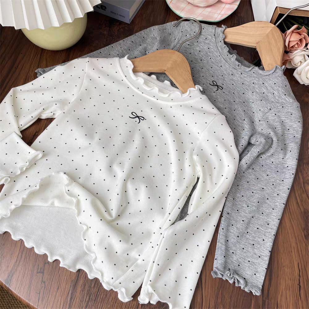 女童圆点长袖t恤儿童洋气公主套头上衣宝宝秋季打底衫新款百搭T恤详情11