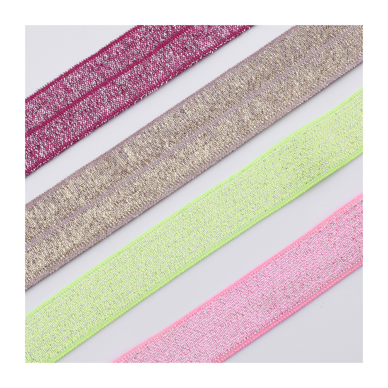 Wholesale of edge straps, elastic bands, colored elastic bands, gold and silver wire edge straps, and clothing accessories in stock Item Picture