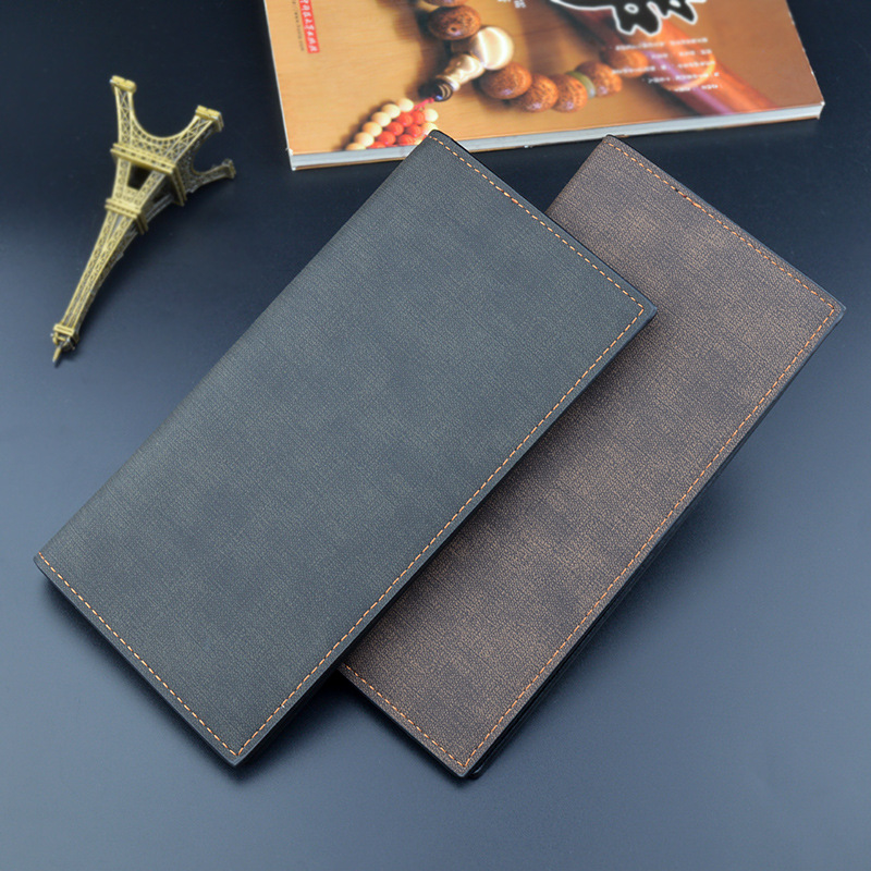 New Men's Wallet, Men's Long Suit Bag, Thin Soft Wallet, Multiple Compartments, Large Capacity, Fashionable Youth Color-Matching Wallet Specification drawing