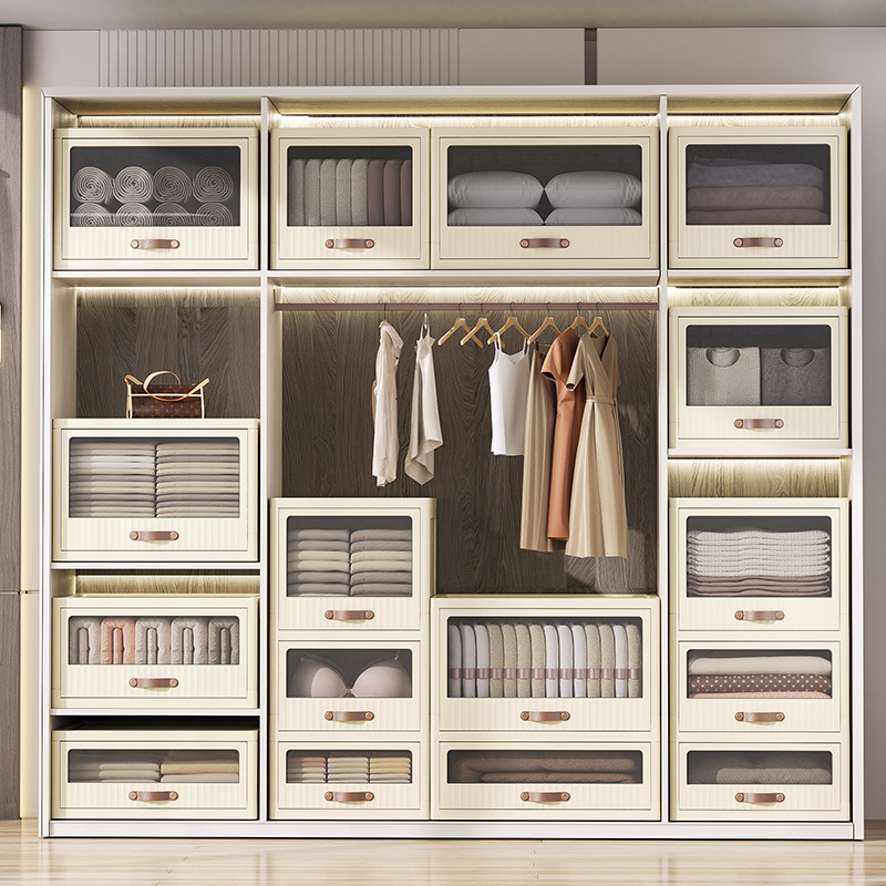 Clothes Storage Box Drawer Storage Box Household Wardrobe Clothing Locker Foldable Toy Plastic Organizer Application Scenario