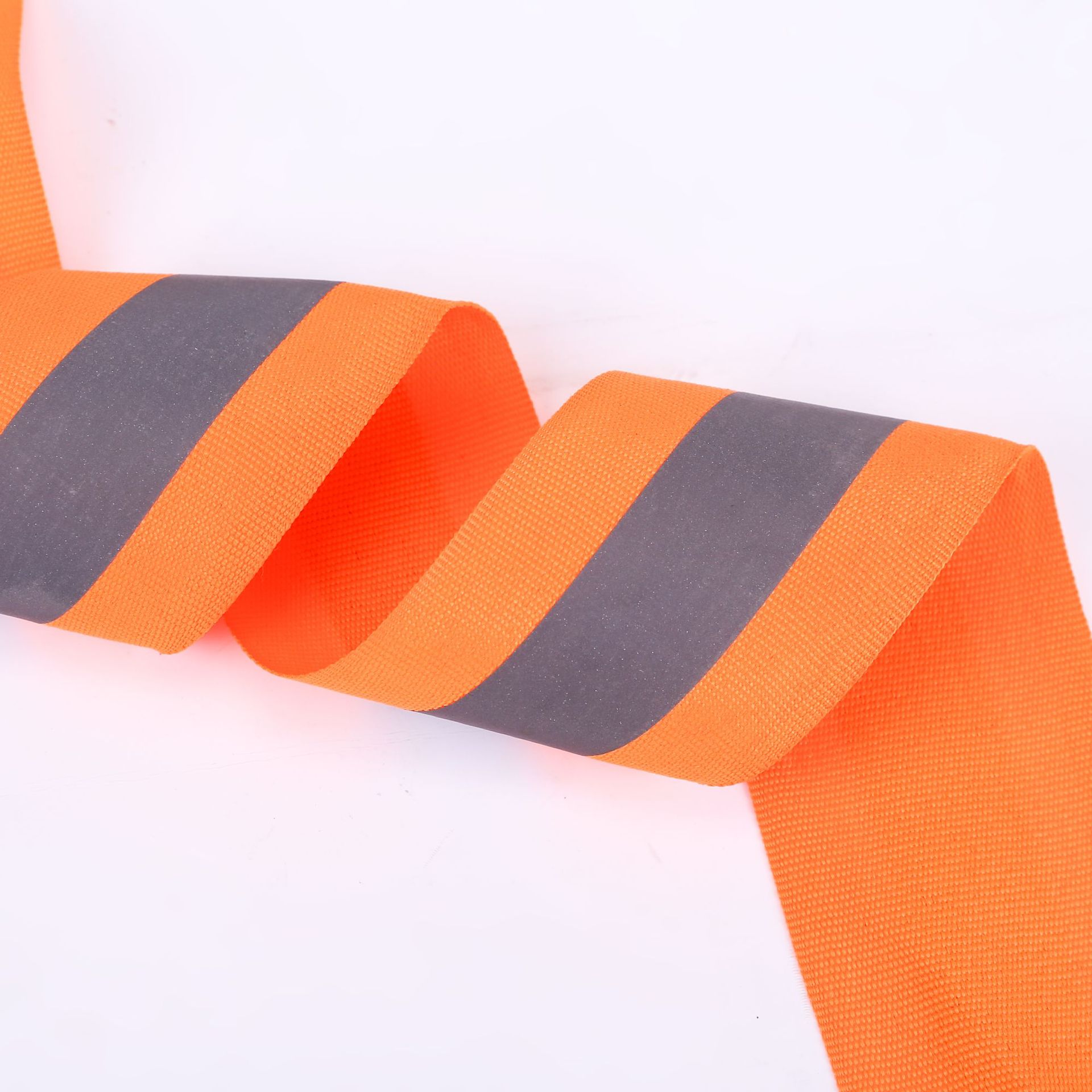 Spot Wholesale Black High Light Reflective Webbing Green Orange Reflective Warning Webbing Bright Silver Hot Paste Reflective Strip Item Picture