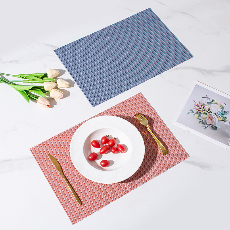 Teslin Pvc Woven Tablecloth, Striped Anti-Heat Mat, Hotel Western Tablecloth, Square Heat Insulation Mat, Table Mat Wholesale Specification drawing