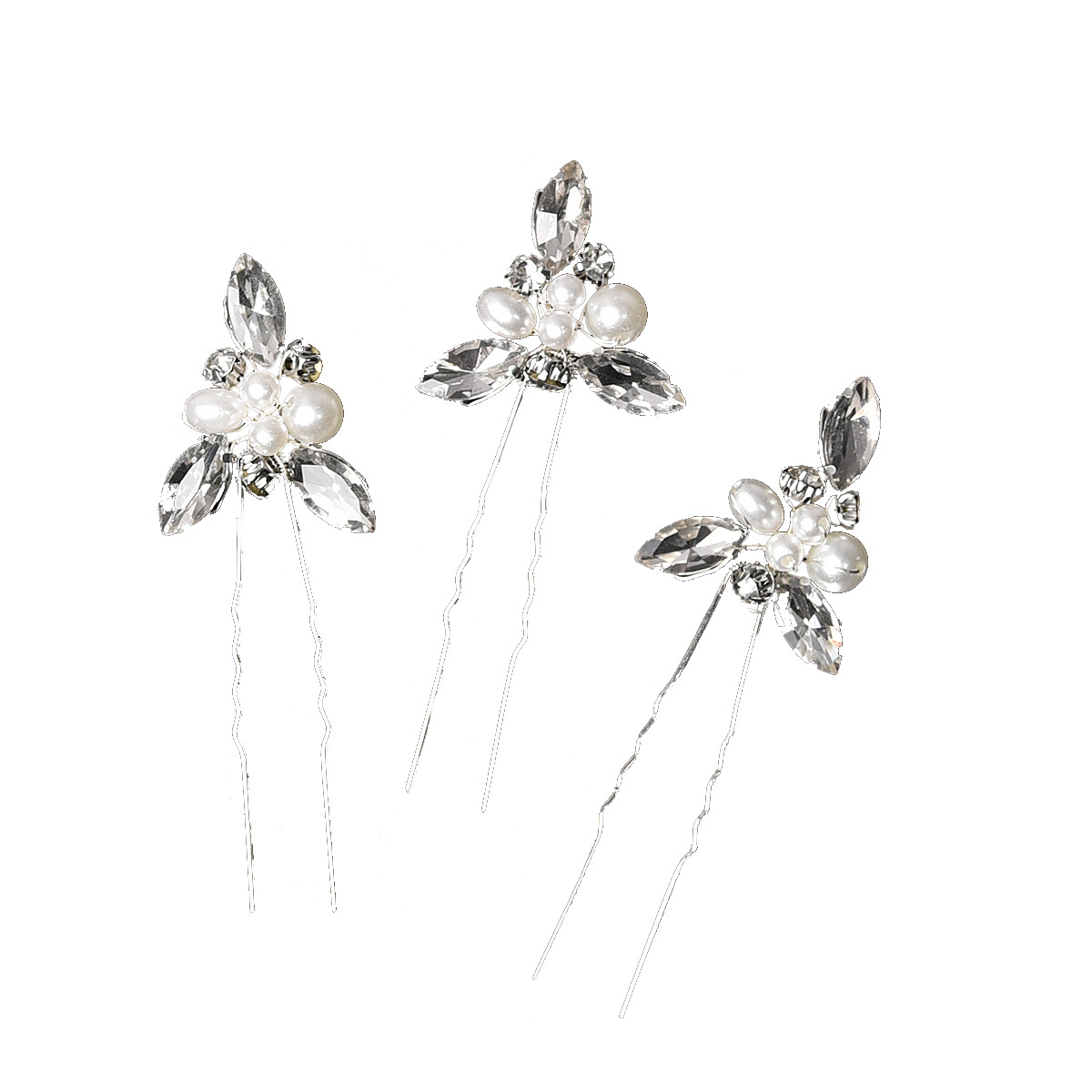 وهناك ثلاثة أزواج من الدبابيس ذات الشعر شعشعر شعر شعري، دبوس شعر مرؤلؤية Item Picture
