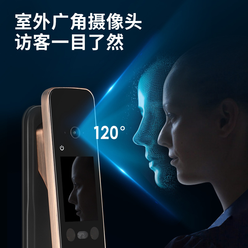 Automatic 3D Face Recognition Lock Anti-Theft Door Home Video Surveillance Smart Password Lock Fingerprint Lock Application Scenario