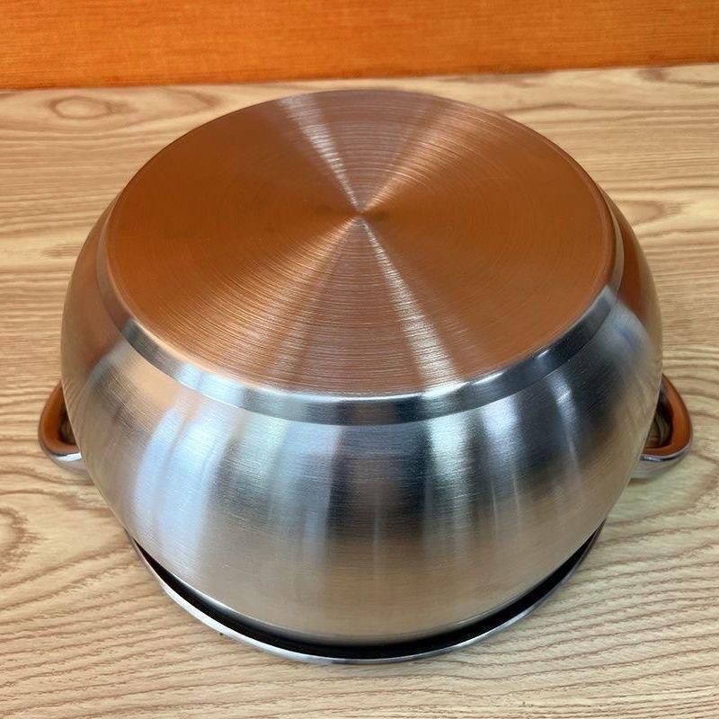 304 stainless steel thickened apple large-capacity soup pot, suitable for making soup and cooking porridge. Household multi-functional pressure cooker, universal Specification image