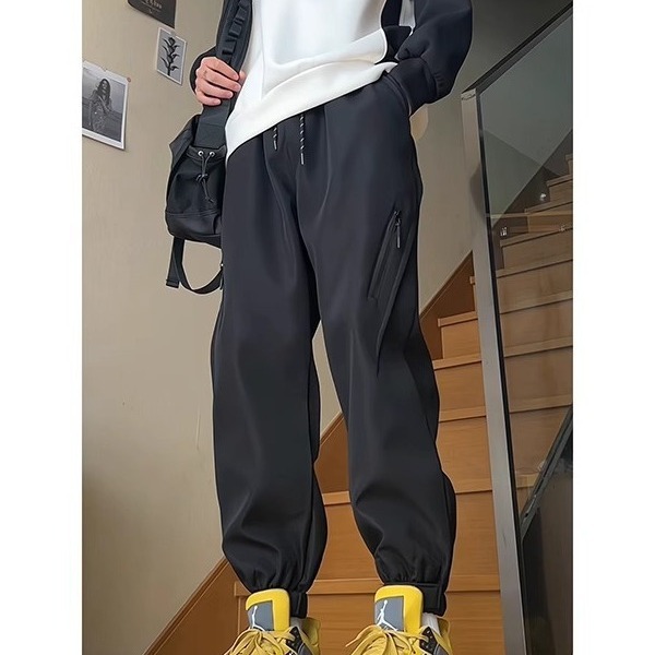美式工装裤子男春秋季防风机能防水冲锋裤户外露营登山骑行滑雪裤