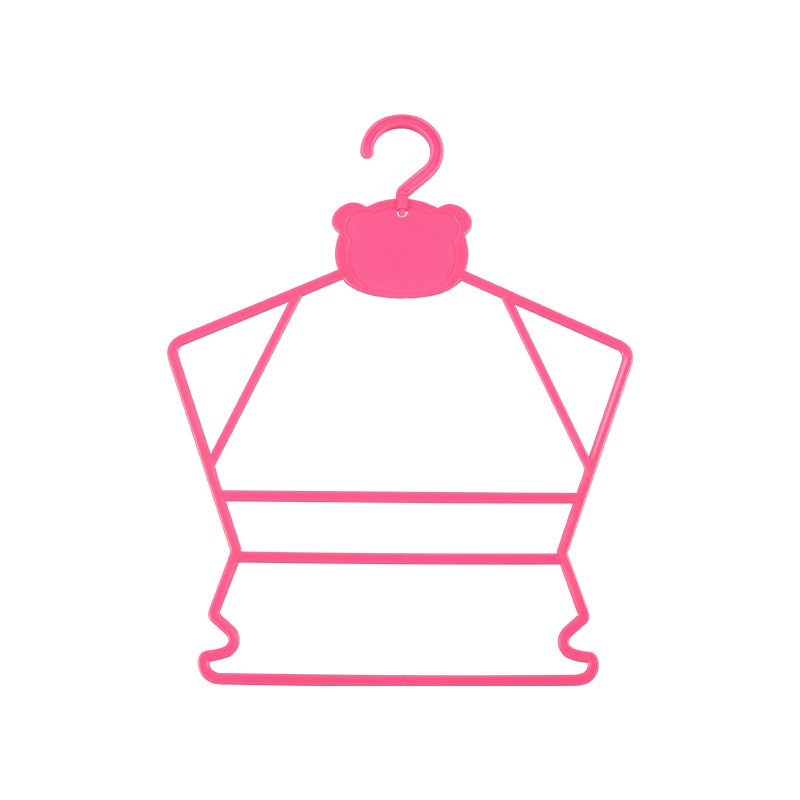 Thickened solid-color children's one-piece clothes hanger, children's clothing store, baby special plastic clothes hanger, street stall clothes hanger Specification image