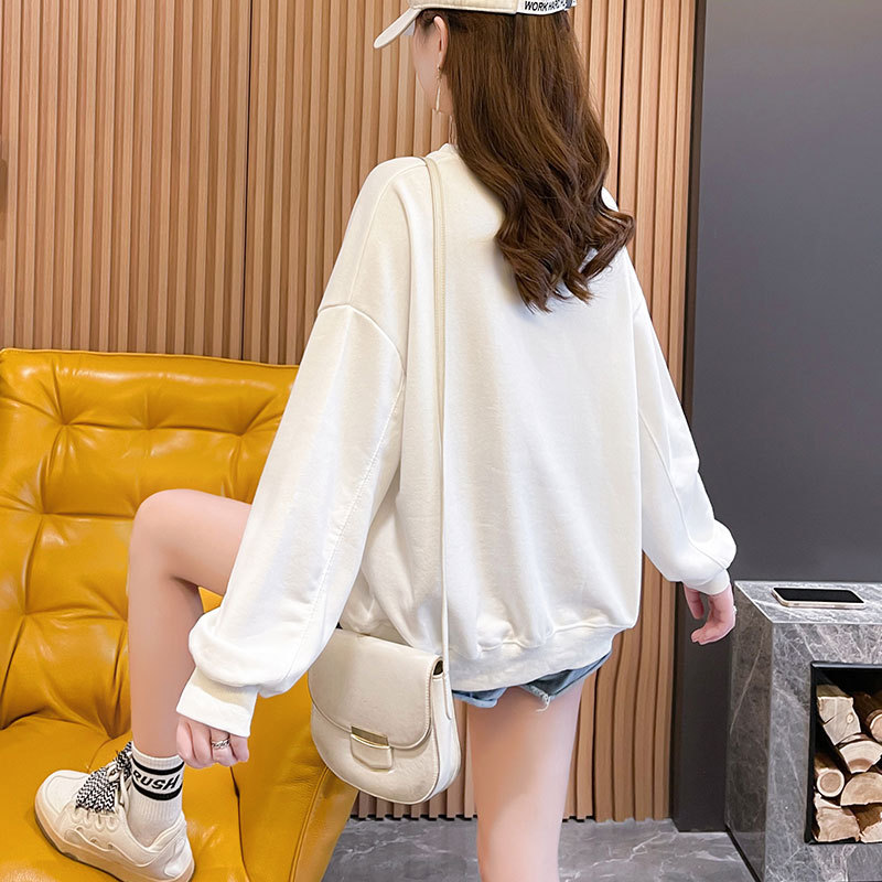 Heavy Industry Spring and Autumn Long-sleeved sweatshirt women's design sense, niche spring and summer women's top, Spring and Autumn coat, American retro style details Picture