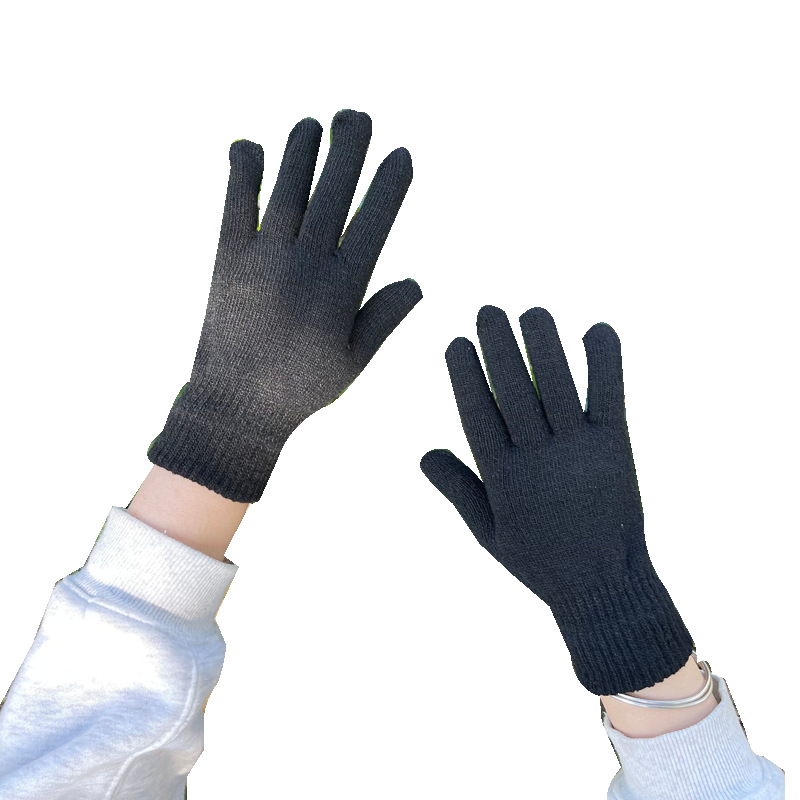 Fleece Gloves Autumn And Winter Gloves For Men And Women Warm Thick Gloves Cycling Gloves Winterproof Outdoor Knitted Gloves Item Picture