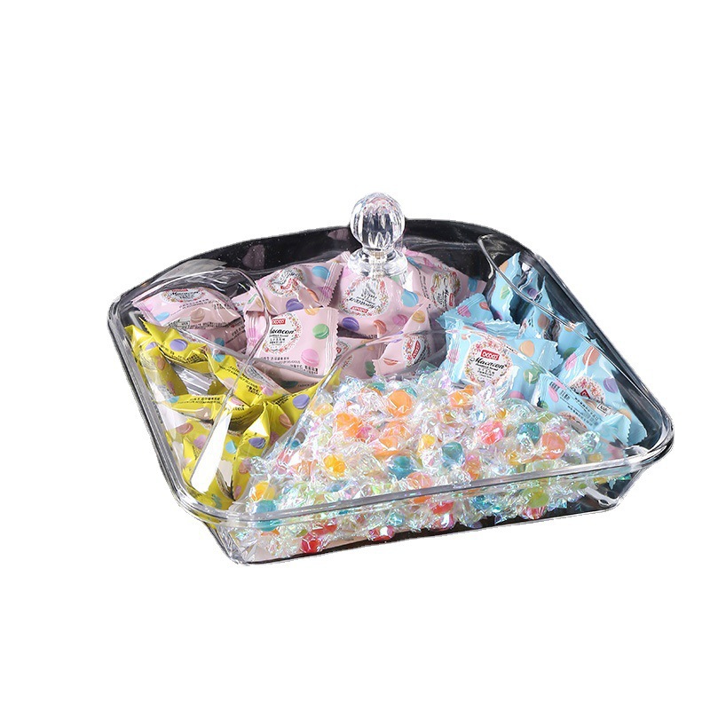 Light Luxury Fruit Tray Living Room Coffee Table Candy Box Divided Snacks Storage Box Creative Superposition Multi-Layer Melon Seeds Dried Fruit Box Item Picture