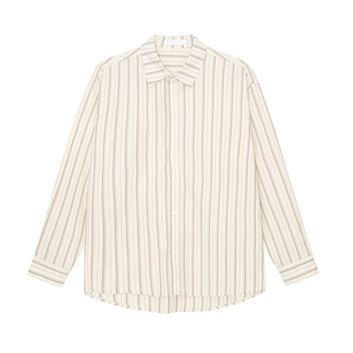 MTLCLOTHES men's Wear: New Spring 2024 collection - Japanese-style simple vertical striped loose casual long-sleeved shirt Item Picture