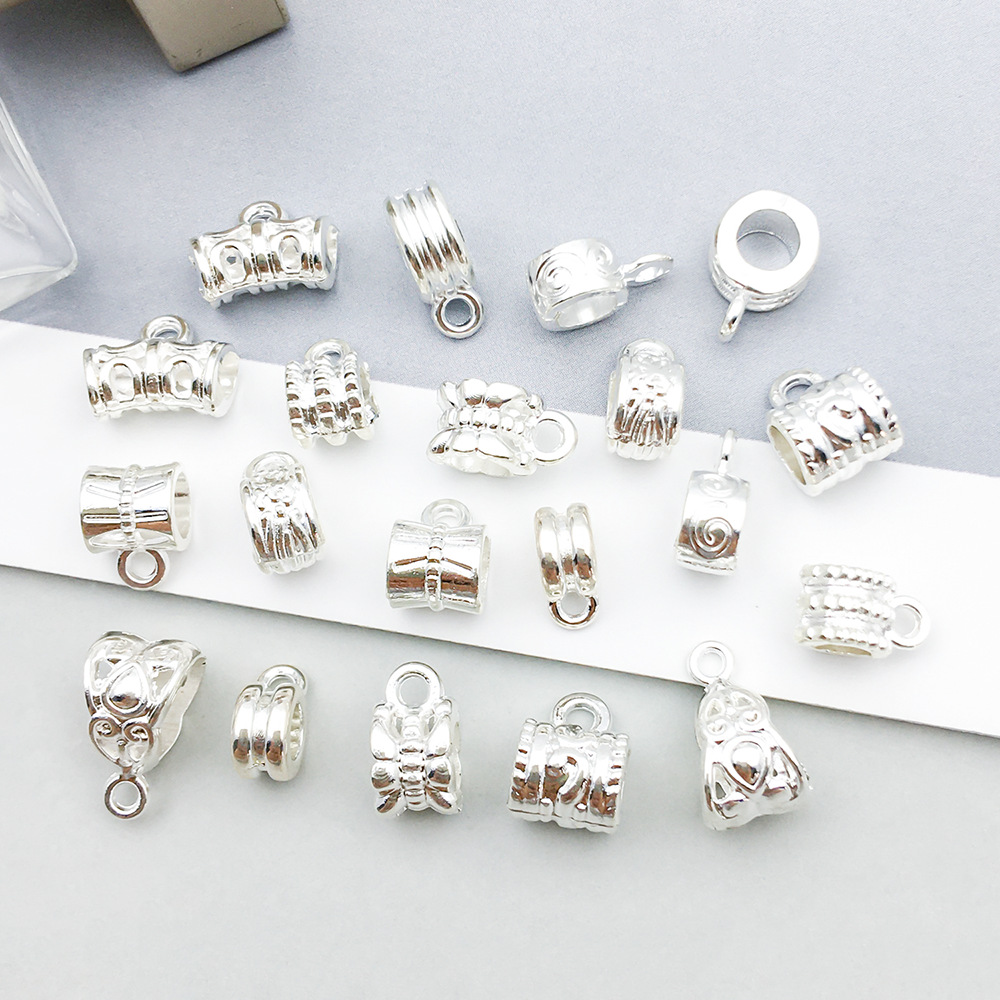 1 new style of ancient silver alloy simulation retro style hollowed-out three-way pendant pendant diy accessory pic 8