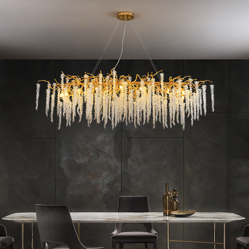 Chandelier Crystal Lamp Living Room Chandelier Modern Simple Luxury Crystal Beauty French Dining Room Master Bedroom Art Light Specification drawing