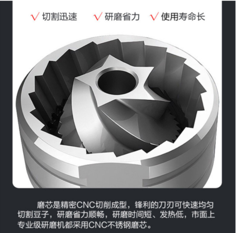 Cross-border spot grinder Coffee bean grinder hand grinder hand-operated CNC core grinding details Picture