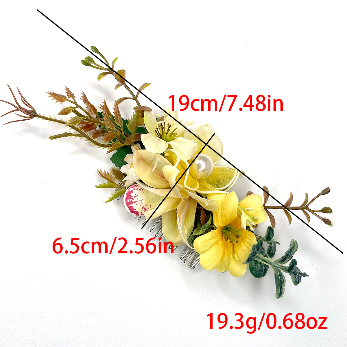 Spring and summer new colorful hair combs, forest-style simulated flower bouquets, versatile bridal accessories, popular platter hair combs and hairpins Item Picture
