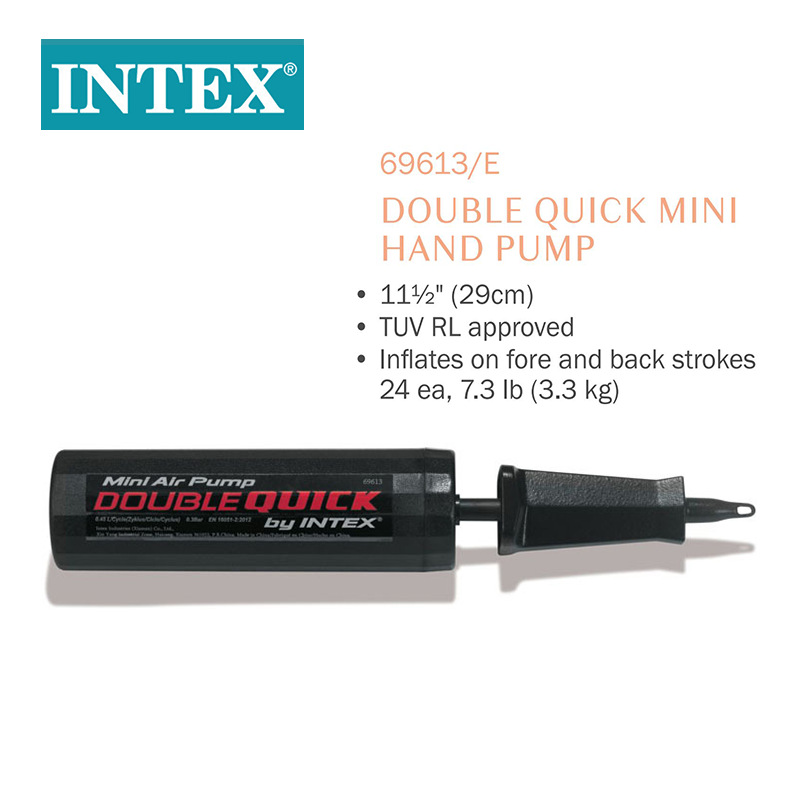 INTEX69613迷你型手动充气泵 沙滩球打气筒户外手推充气筒