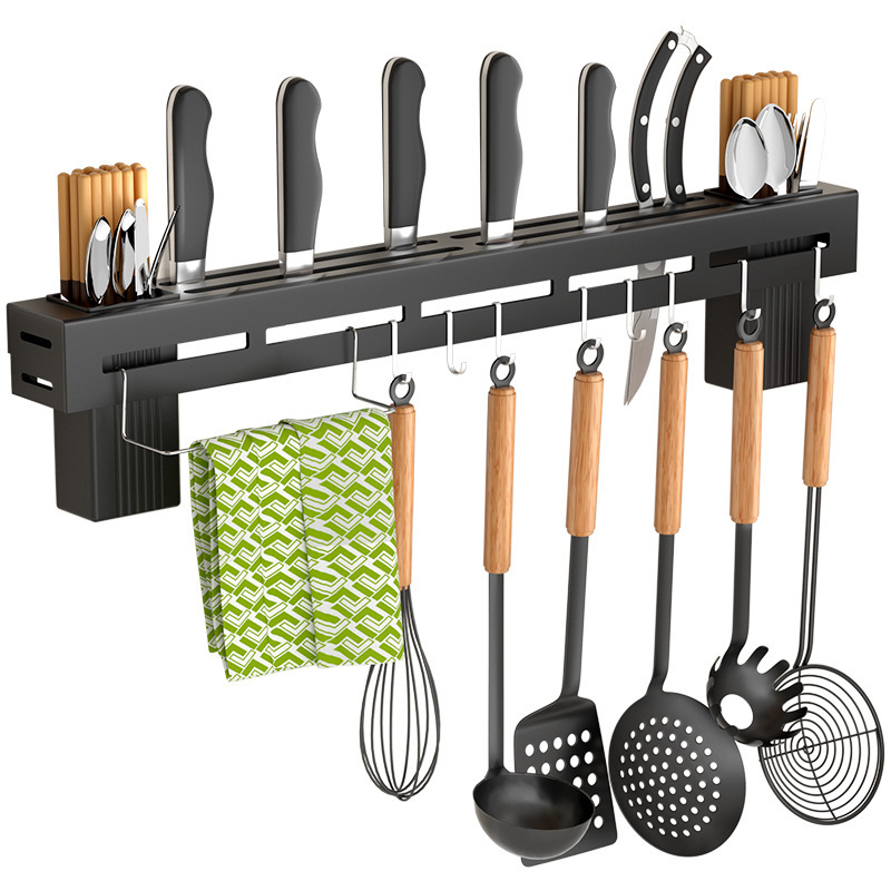 Multi-functional wall-mounted functional rack, kitchen knife rack, no need to store stainless steel hanging rack, knives, cross-border chopsticks, stainless steel wall Item Picture