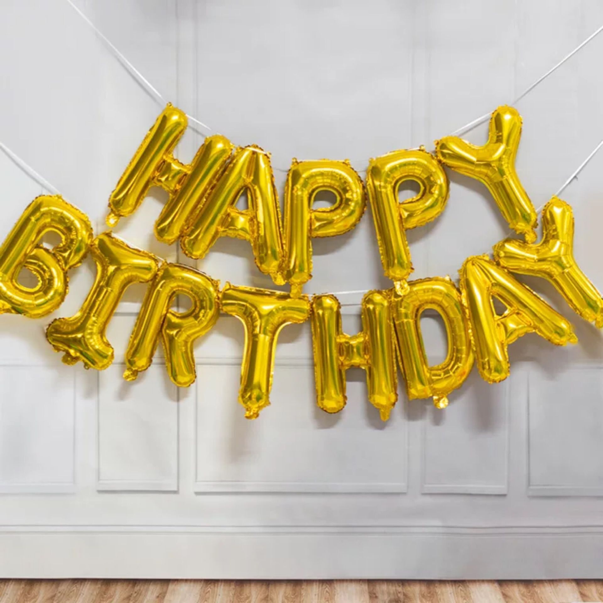 happy birthDay生日快乐英文字母气球场景布置用品生日铝膜气球