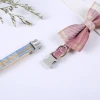 Pet collar JK checkered bow cat collar, high-end checkered adjustable cat necklace leash wholesale details Picture