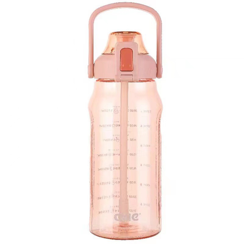 Hilar Large Capacity Water Bottle Tritan High Appearance Level Sippy Cup Children Portable Summer Plastic Sports Men's Large Water Bottle Item Picture