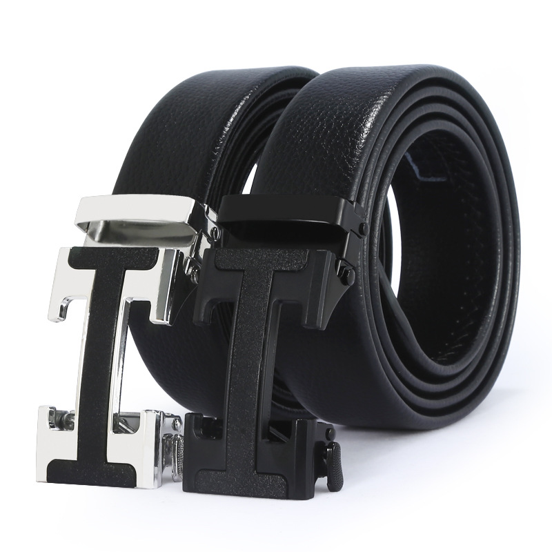 Belt Men Lychee Grain Business Leisure Belt Stall Source Belt Clothing Leather Accessories Manufacturers Wholesale Specification drawing