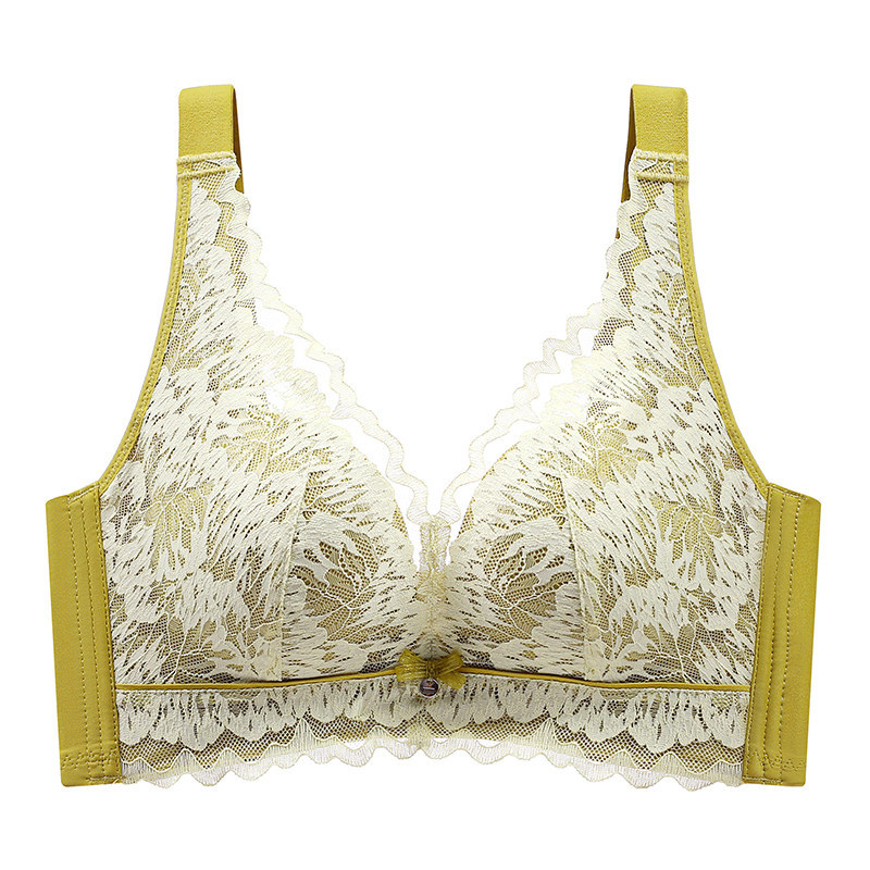 Gather anti-sagging underwear, three-dimensional palm cup support, no steel ring, breathable bra cover, high elasticity, side retraction, comfortable and seamless Item Picture