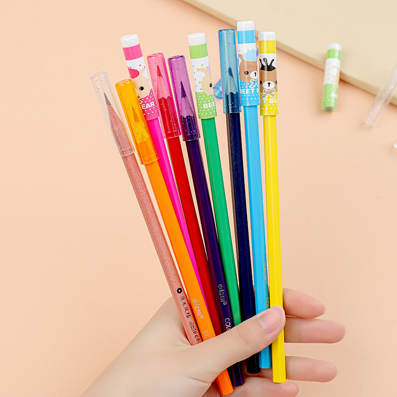 Wholesale plastic cute primary school girls pencil protectors Children's cartoon pencil caps pencil cap extenders Application Scenario