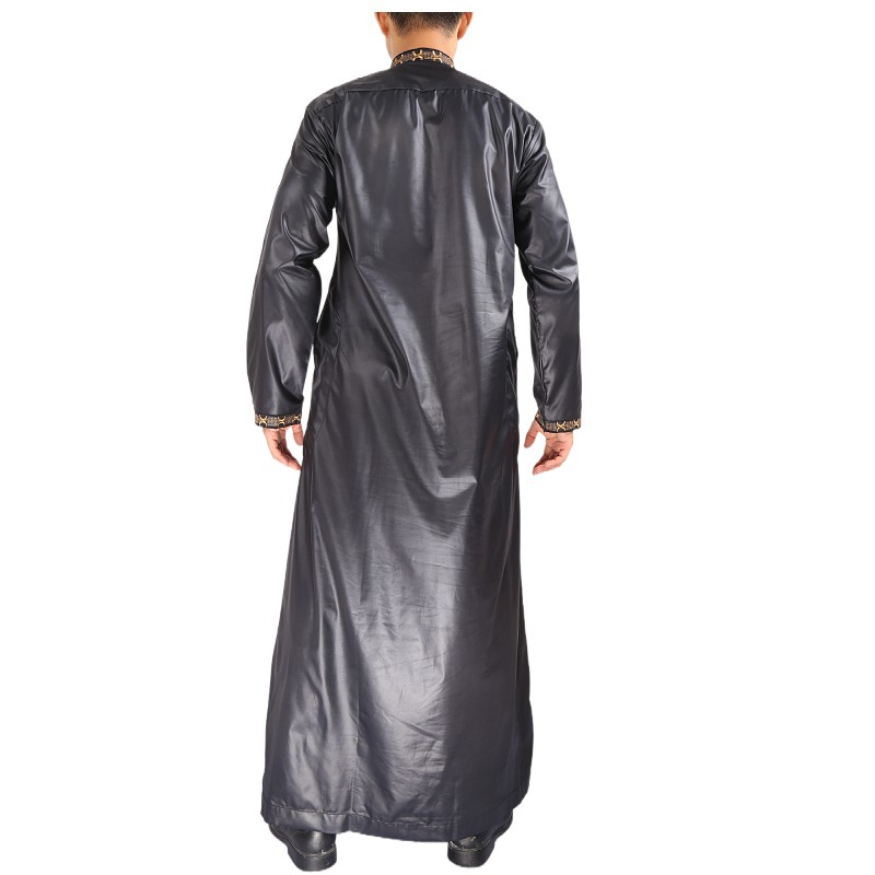 New Qatar embroidered Middle East zipper edition leader florets Arabian robe Specification drawing