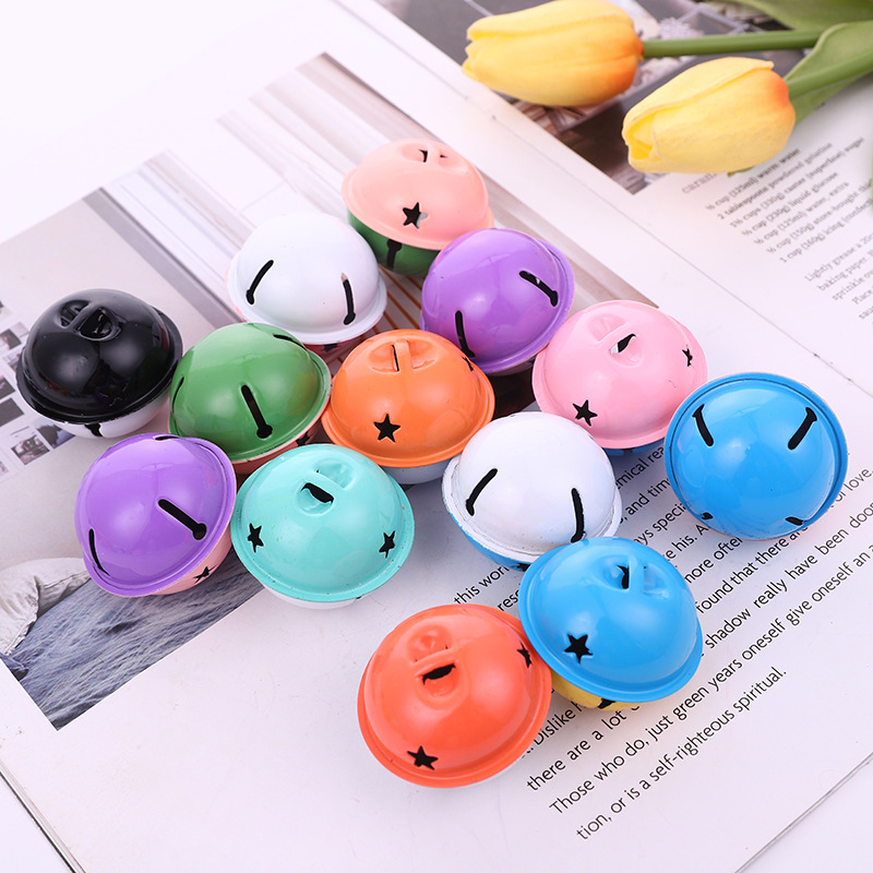 DIY40mm双色铃铛创意拼色大铃铛钥匙扣挂件包包配件 现货批发直供