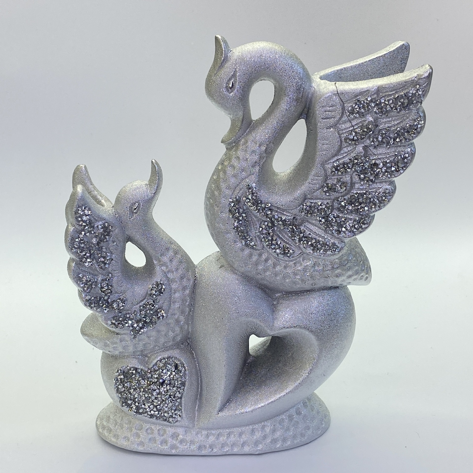 Swan Ceramic vases, high-end modern living room wedding gifts, home decoration items manufacturer wholesale ceramic ornaments, love-themed handicrafts ornaments, Golden castle vases details Picture