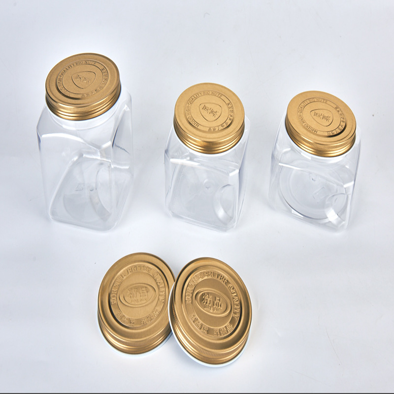 PET坚果塑料罐定制 零食塑料包装罐 开心果年货塑料包装罐密封罐详情图2