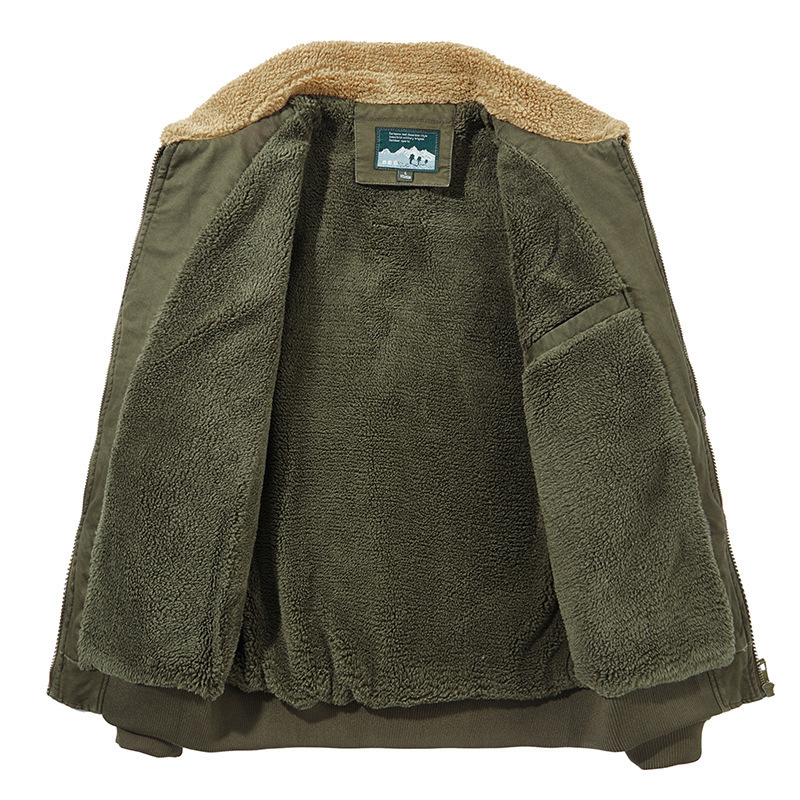 cotton jacket men's thickened plush warm Specification drawing