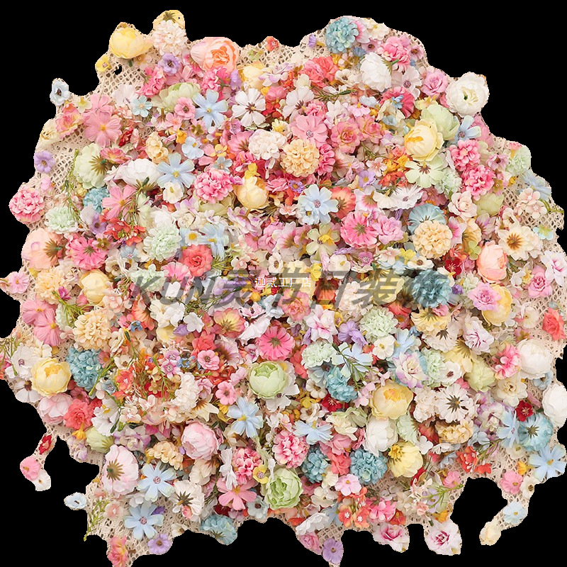 Simulated small flowers mixed and matched materials, silk flower headwear, garland, diy handcrafted material garland dress, wedding backdrop Item Picture