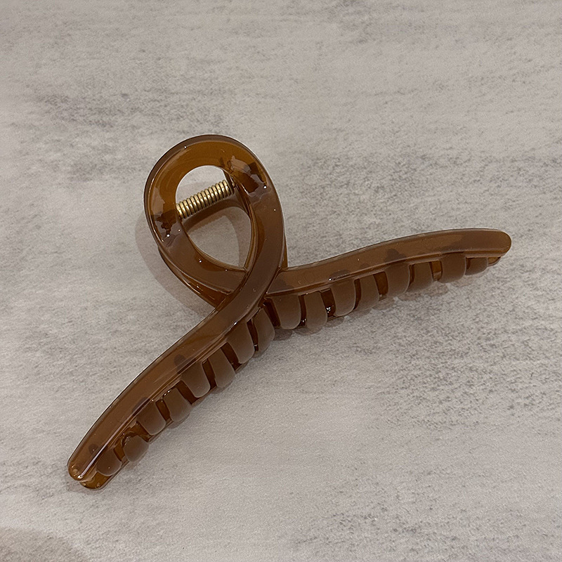 14CM~ Extra-large, high-end transparent jelly shark hairpin, a new popular style for the back of the head. It can hold a lot of hair pic 12