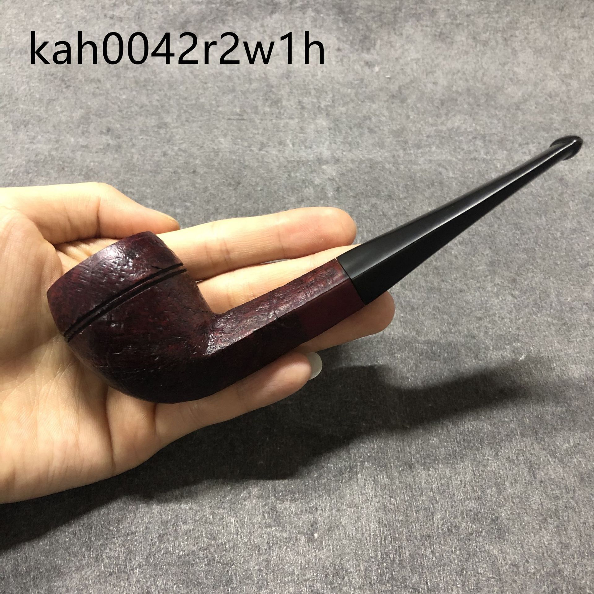 木香手工喷砂烟斗实木烟斗硫化橡胶烟嘴牛头犬款石楠木烟斗厂家