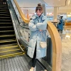 Long-length, knee-length winter new cotton-padded jacket for women, Korean-style loose down cotton-padded jacket for women, thickened cotton-padded jacket, live-streaming cross-border trade details Picture