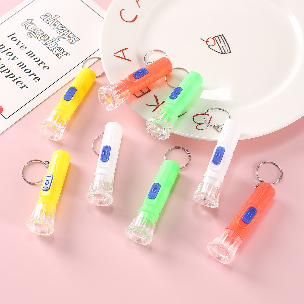 New Mini Plastic Children's Small Flashlight Transparent Crystal Led Home Small Hand Electric Home Portable Small Specification drawing