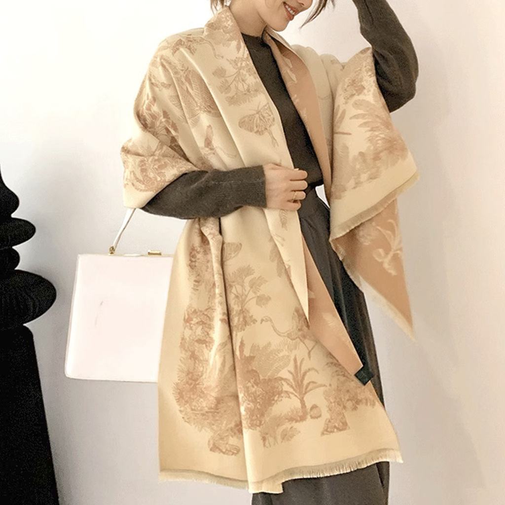 High Quality Imitation Cashmere Scarf 2023 Autumn New National Wind Scarf Auspicious Pattern Summer Sun Protection Cape Application Scenario