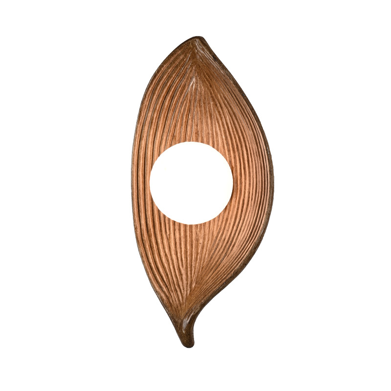 Nordic leaf wall lamp, high-end wabi-sabi style, Japanese minimalist style, bedroom wall lamp, background wall decorative lamp Item Picture