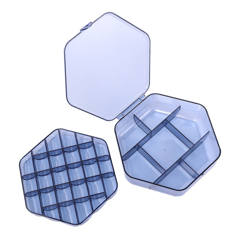 Jewelry and earring storage box with lid, dust-proof, large capacity, compartments, earrings, stud earrings, accessory box, ring, double-layer jewelry box Item Picture