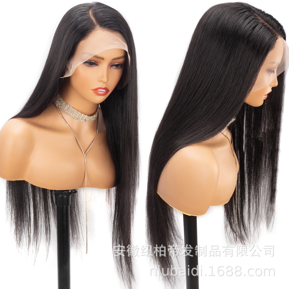 前蕾丝假发13x4lace frontal wigs human hair wig女士长发全头套图
