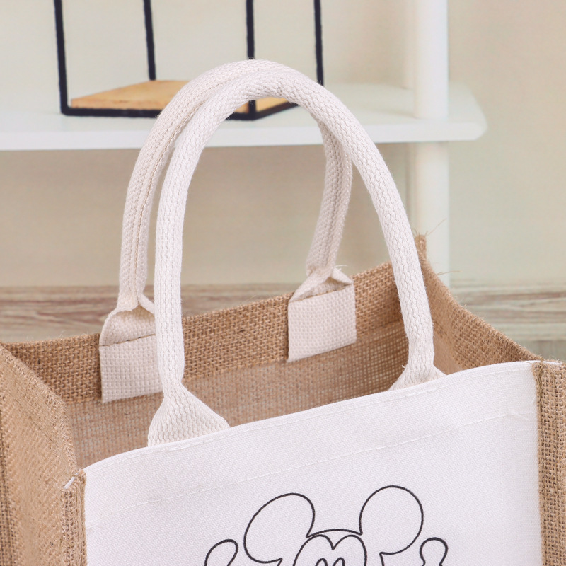 Handmade diy jute bags, customized jute hand-held linen bags, laminated jute bags, hand-painted graffiti jute bags, wholesale Application Scenario