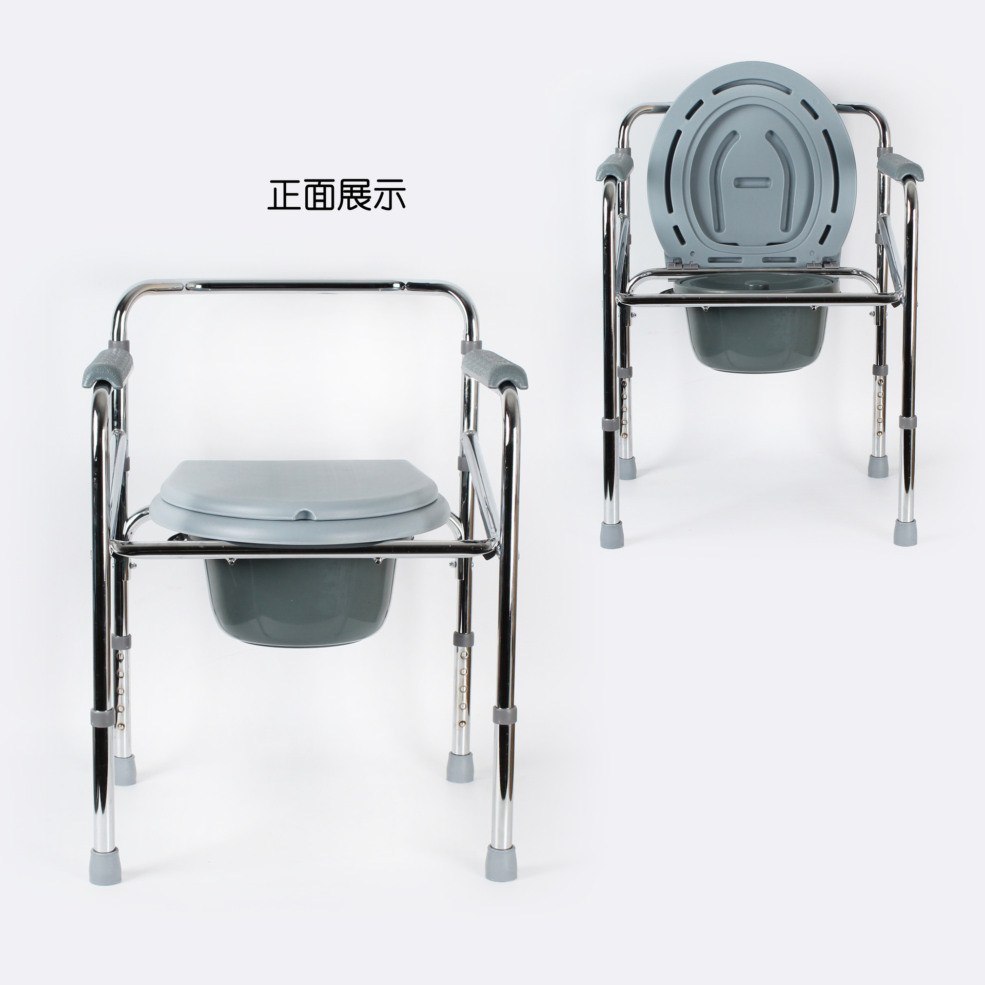A multi-functional elderly toilet chair with foldable wheels, a home toilet stool for the disabled and pregnant women, specially designed for foreign trade Application Scenario