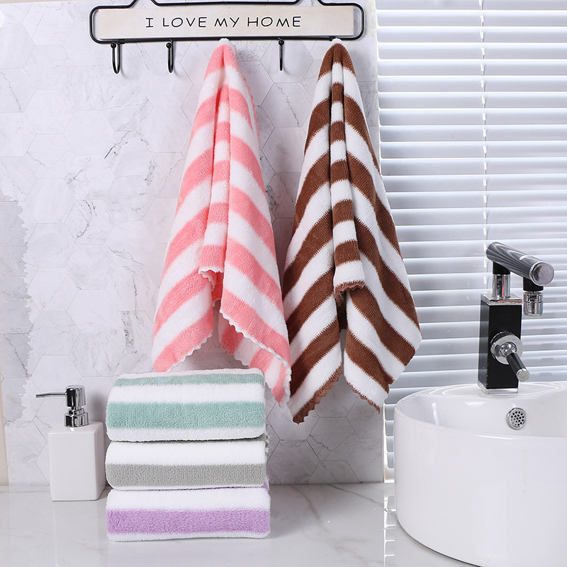 【LOVELY HOME】【 Lovely home 】 Coral Velvet Towel Bath towel set Absorbent non-hair home double sided velvet bath towel thickened encryption cleaning towel Application Scenario