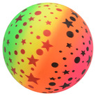 9寸PVC彩虹球儿童玩具皮球充气弹力球多款图案夜市热卖爆款拍拍球