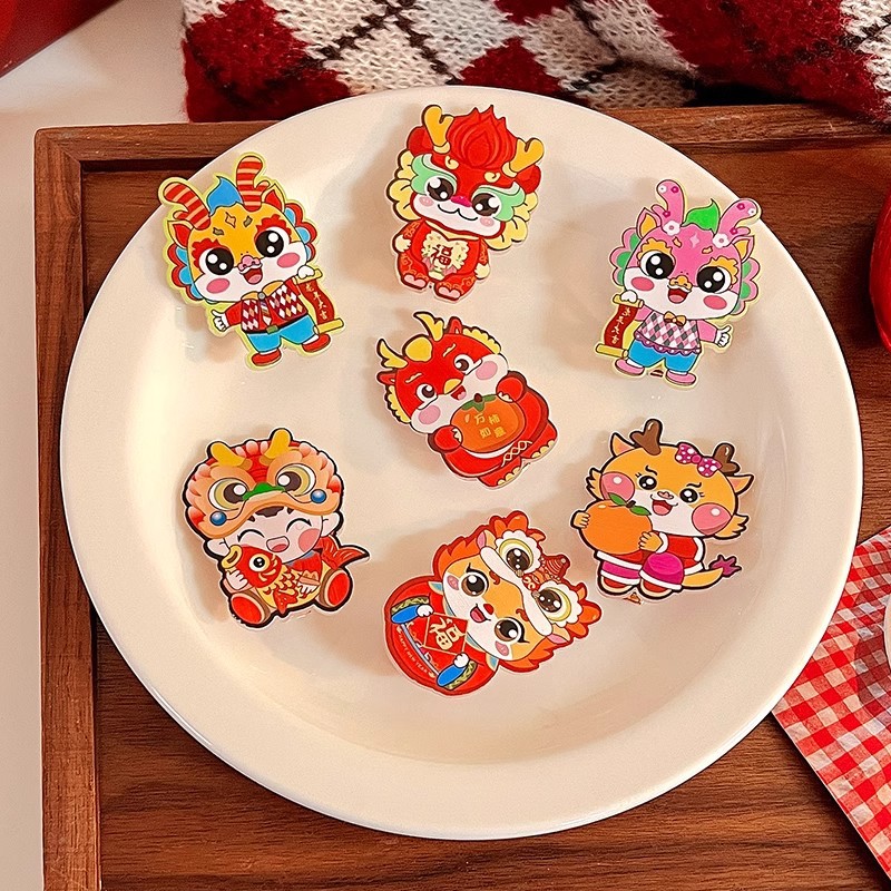 New Year Hair Accessories Dragon Cute Cartoon Clip Children's Hair Clip Festive Cute Baby Side Broken Hair Clip Hair Card Item Picture