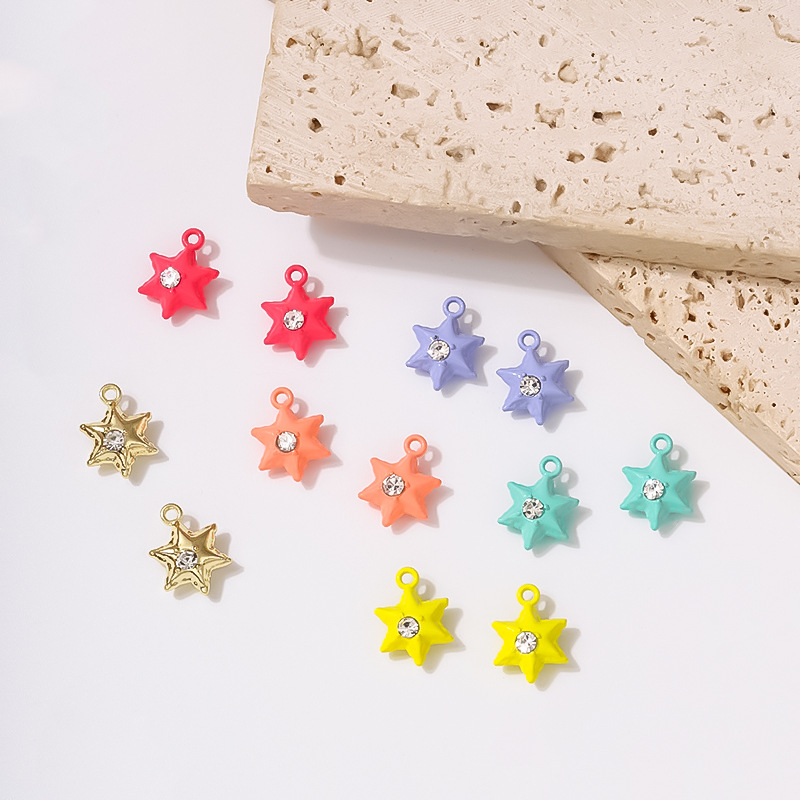 Tendencia simple hexágono estrella aleación adornos accesorios DIY collares pulseras colgantes fábrica material directo al por mayor Application Scenario